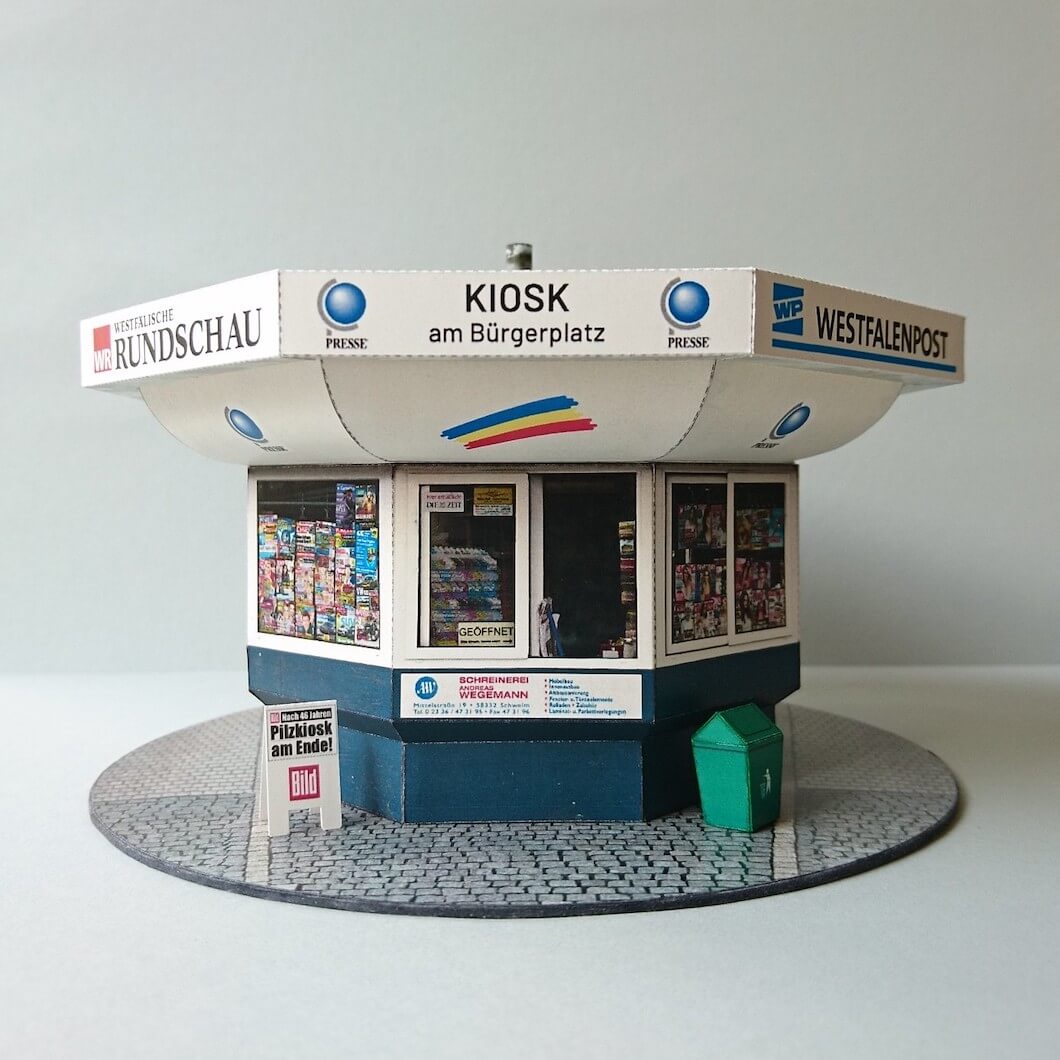 Der Pilzkiosk am Schwelmer Bürgerplatz im Maßstab 1:45.